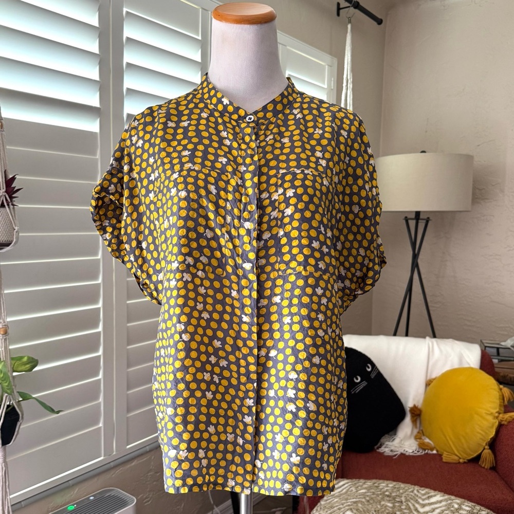 Cabi Yellow Polka Dot Blouse - Picture 2 of 7